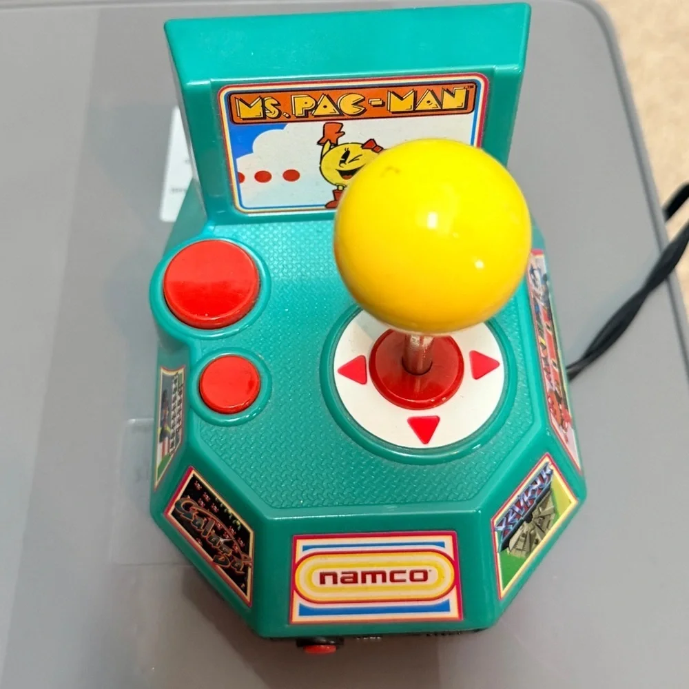 Ms. Pac-Man Retro Arcade Joystick - Yellow and Red